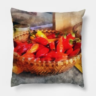 Food - Hot Peppers in Farmers Market Pillow