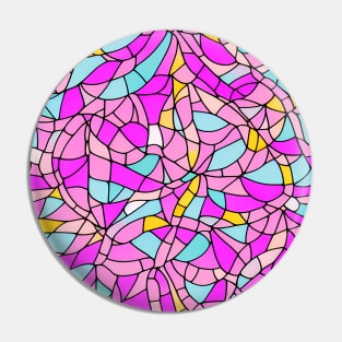 Pink Pastel Abstract Art - Stained Glass Pin