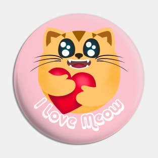 I Love MeoW Pin