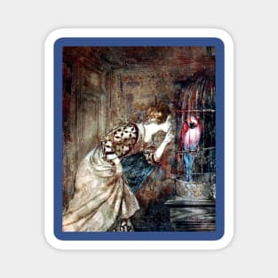 Mary Colven and the Parrot - Arthur Rackham Magnet