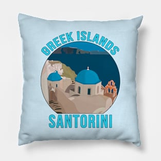 Greek Islands Santorini Pillow