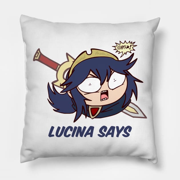 Lucina Says Pillow by mattyburrito