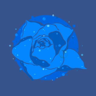 Blue Rose silhouette T-Shirt