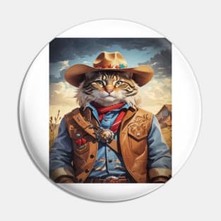 Cowboy cat Pin