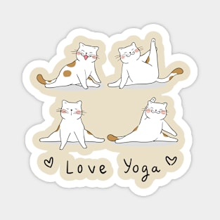 Cute Adorable funny Yoga Cats Kitty Pilates Magnet