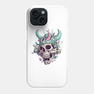 spooky demon skull Phone Case