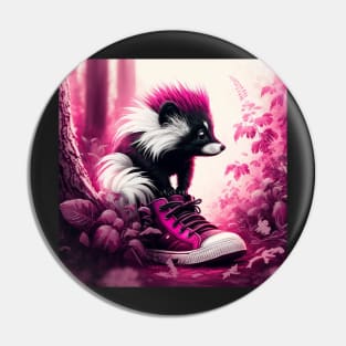 Quirky Magenta Skunk Pin