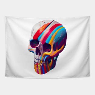 Cool Ice Cream Skull T-Shirt Tapestry