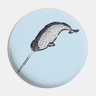 Artwork of a Narwhale I Pin