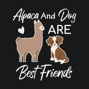 Alpaca And Dog Are Best Friends T-Shirt