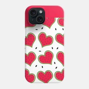 Watermelon shape of heart. Phone Case