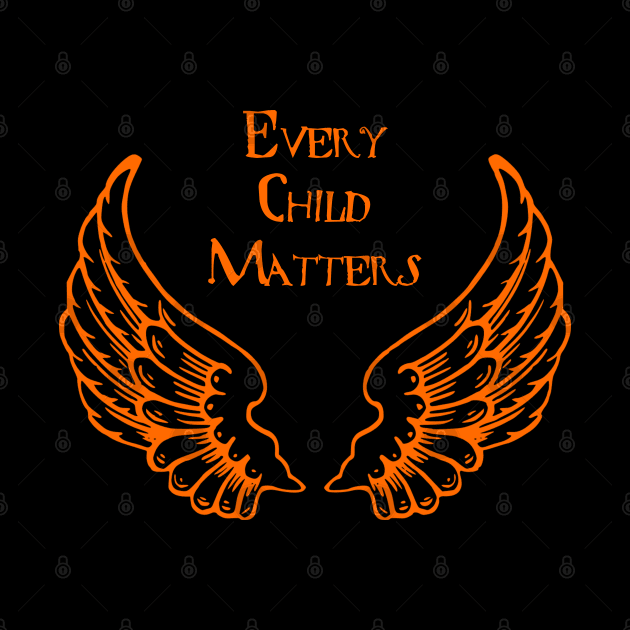 Every Child Matters - Orange Angel Wings by Wanderer Bat