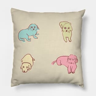 Dog Illustration Pillow