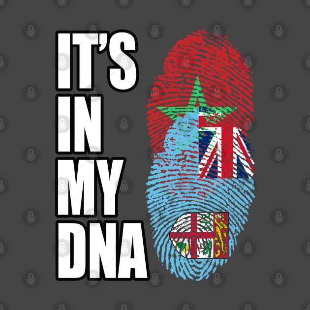 Fijian And Moroccan Mix DNA Flag Heritage by Just Rep It!!