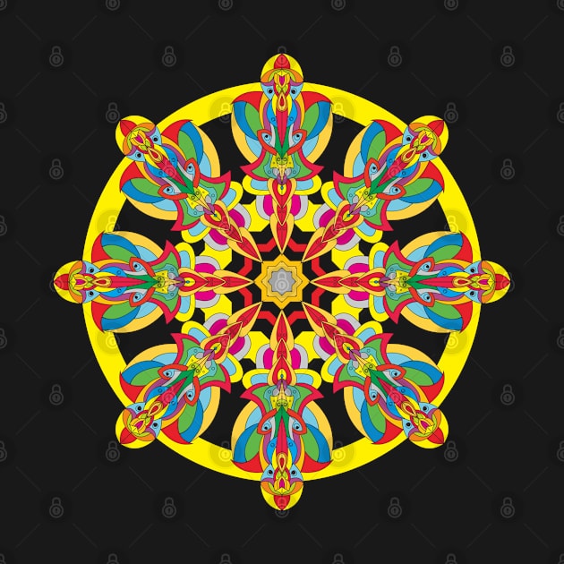 elegant colorful mandala art by radeckari25