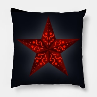 Red Paper Star Lantern Pillow