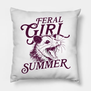 Feral-Girl-Summer Pillow