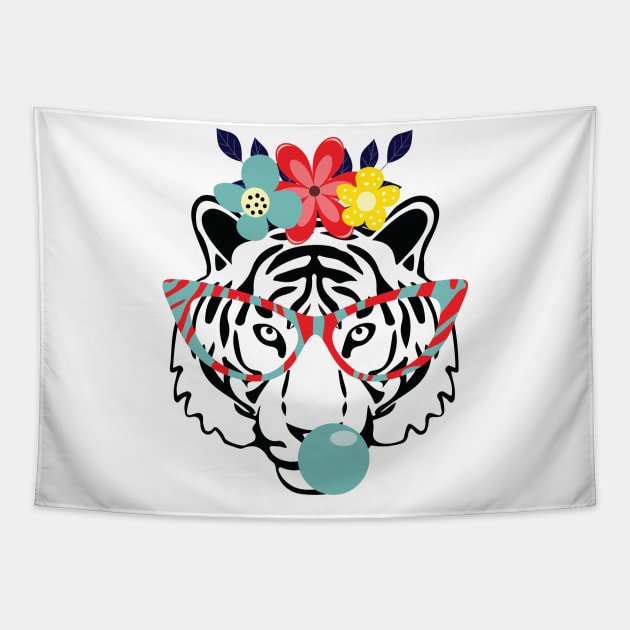 Hello tiger Tapestry by grafart