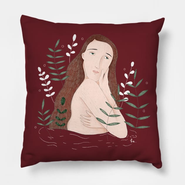 Lady in the Water Pillow by burcuandthethings