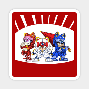 samurai pizza cats ecopop art in japan style Magnet