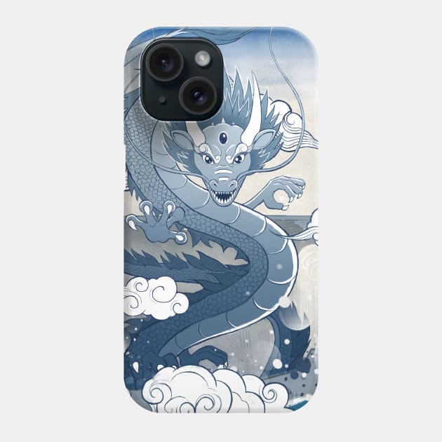 Blue Dragon Phone Case by RubyArt