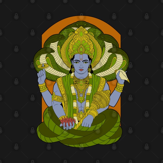 Hindu God - Vishnu by Modern Medieval Design