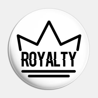 Royalty Black Crown Logo Pin