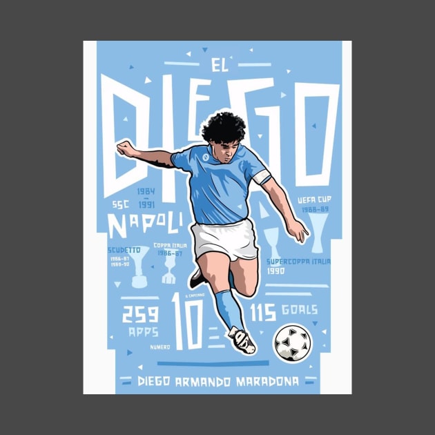 Diego Maradona Napoli Legend by LustraOneOne