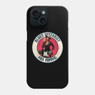 Retro Style Fan Art Design Ana Popovic // blues guitarist Phone Case