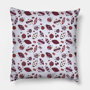 Colorful Christmas Ornaments - Pattern Pillow