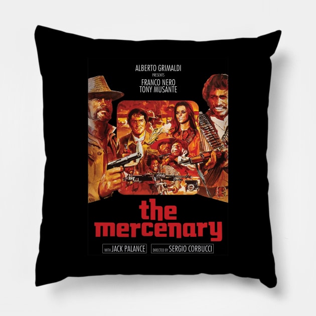 Il Mercenario (1968) Pillow by Scum & Villainy