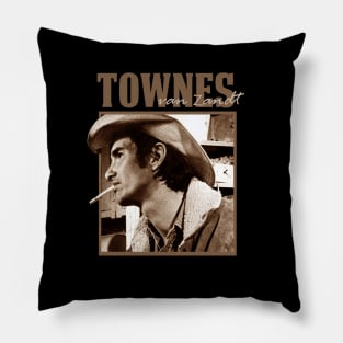 townes van zandt vintage Pillow