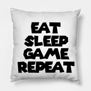 Eat Sleep Game Repeat Pillow