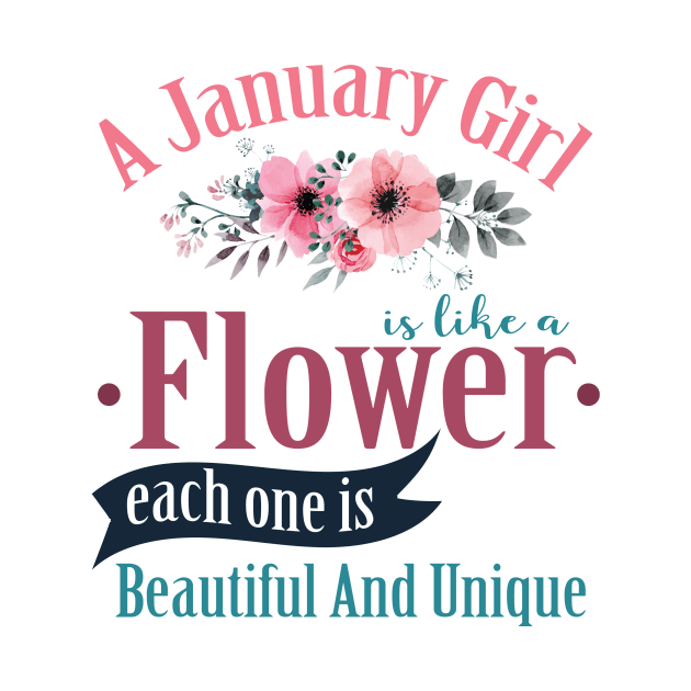 A January Girl Like A Flowers by Diannas