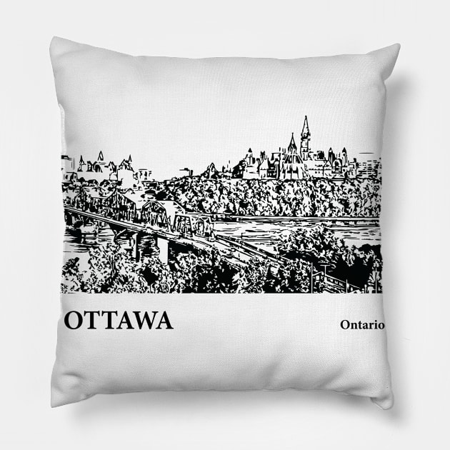 Ottawa - Ontario Pillow by Lakeric