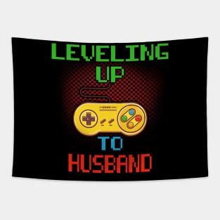 Promoted To Husband T-Shirt Unlocked Gamer Leveling Up Tapestry