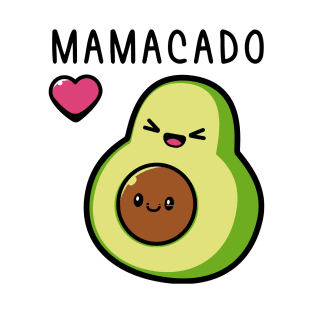 Womens Mamacado Pregnancy Mother Cute Avocado Fruit Pregnant Mom T-Shirt