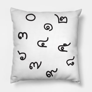 Thai Numbers (Light) Pillow