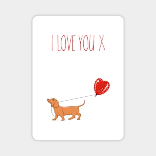 Sausage Dog Love Magnet