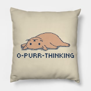 O-Purr-Thinking - 80s Pixel Art Pillow