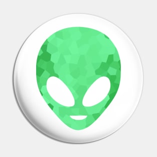 Green Alien Head Pin