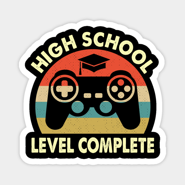 High School Graduation Level Complete Video Gamer Magnet by ChrifBouglas