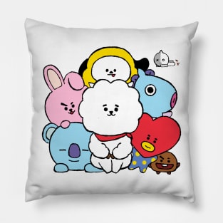 BT21 ALL CHARACTER HOODIE Pillow