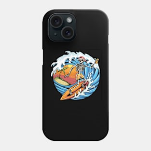 The Surfing Skull Phone Case