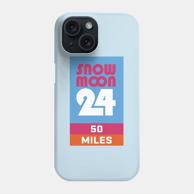 Snow Moon 24 50 Miles Phone Case by PodDesignShop