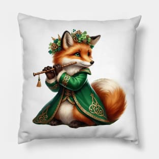 St Patricks Fox Pillow