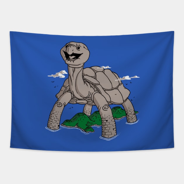 Galapagos Colossagos Tapestry by AJIllustrates