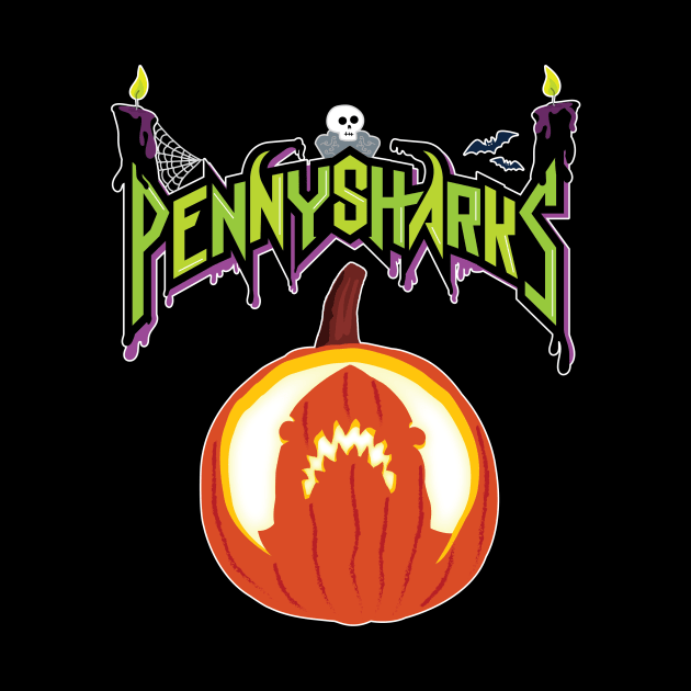It's the Great Penny, Penny Shark! with Ghost White outline (for darker shirts) by PennySharksOfficial
