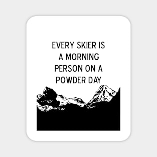 Ski Powder Mountains Magnet