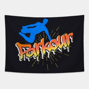 Parkours Graffiti Street Freerunning Tapestry